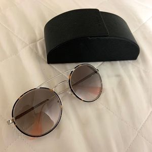 Prada Round Frame Sunglasses w/ Prada case